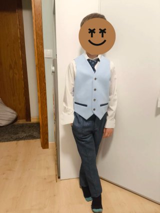 Traje de comunión azul niño marca Nena Trims t