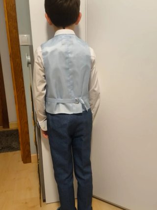 Traje de comunión azul niño marca Nena Trims t