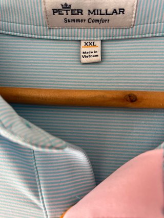 Polo Golf Peter Millar Azul  Talla XXL