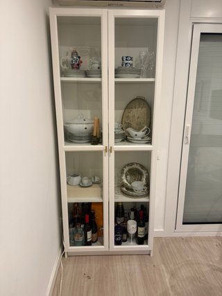 Vitrina BILLY / OXBERG Ikea Blanca Cristal