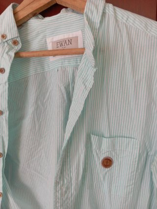 Camisa Ewan rayas verde Talla L