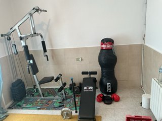 Lote Gimnasio: Saco Boxeo + Máquina Multifunción