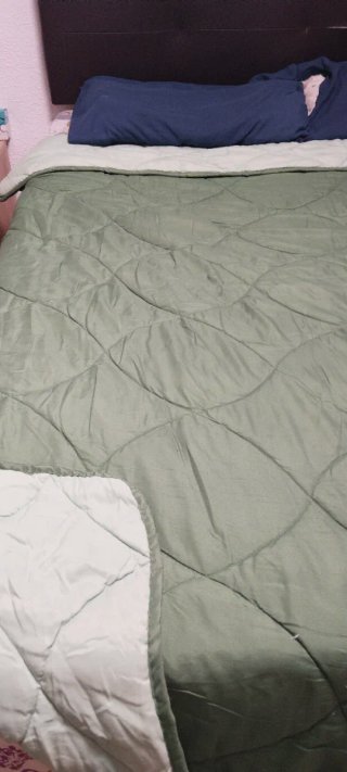 Edredón verde cama 135