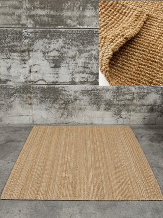Alfombra Madelin de yute natural 160 x 230 cm