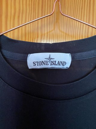 Stone Island Camiseta Negra Manga Larga Talla L