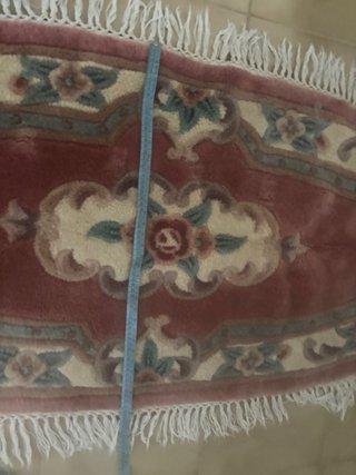 Tappeto ovale lana vintage motivi floreali