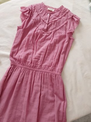 Vestido niña Nicoli rosa volantes Talla 14