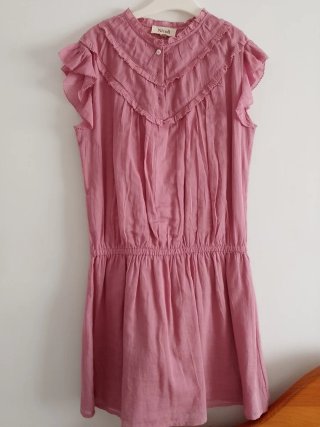 Vestido niña Nicoli rosa volantes Talla 14