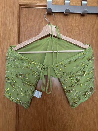Bolero fiesta verde lentejuelas