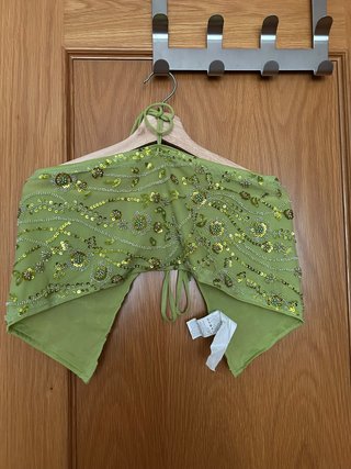 Bolero fiesta verde lentejuelas