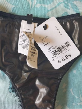 Braguita de encaje negro Tezenis Talla S