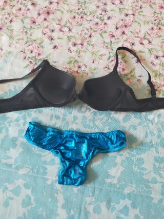 Braguita de encaje negro Tezenis Talla S