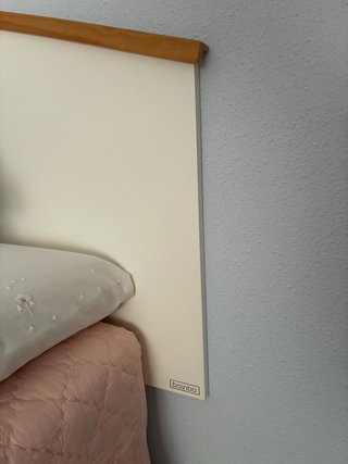Cabecero infantil Bainba blanco y madera