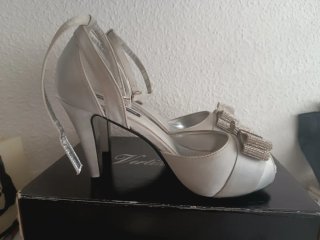 Tacones Vertize Gala plateados talla 38