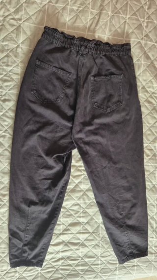 Pantalón gris paper bag