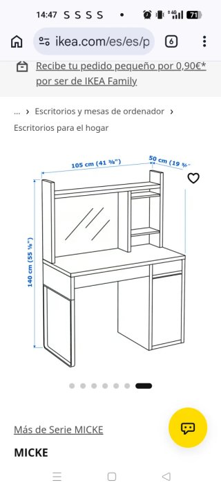Escritorio IKEA MICKEY blanco