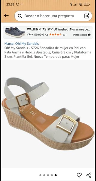 Sandalias blancas y marrones Made in Spain