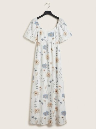 Vestido largo estampado floral