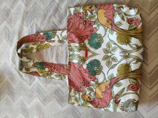 Bolso de playa estampado pájaros