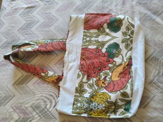 Bolso de playa estampado pájaros