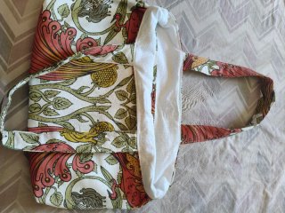 Bolso de playa estampado pájaros