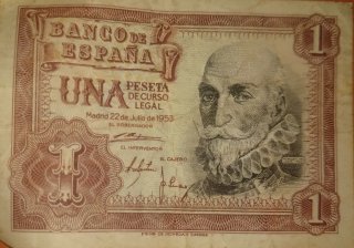 Billete 1 Peseta Banco de España 1953