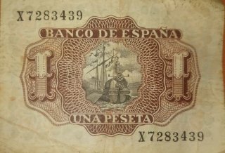 Billete 1 Peseta Banco de España 1953