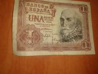 Billete 1 Peseta Banco de España 1953