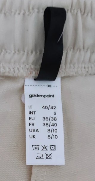 Pantaloni felpati beige Goldenpoint nuovi