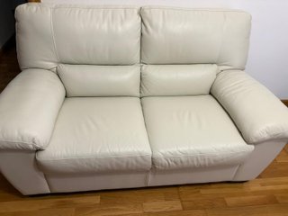 Sofá de Piel Blanco