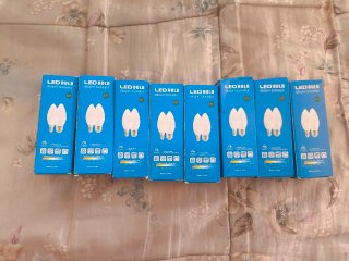 8 Cajas LED Bombilla C37 Azul