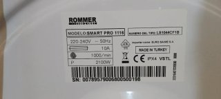 Lavadora Rommer Smart Pro 1116 6 kg 1000 rpm
