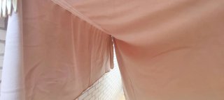 Manta beige de tela