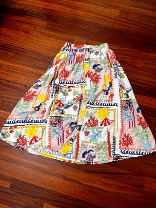 Falda Zara Estampada Midi