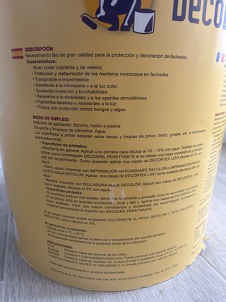 Pintura Fachada Decortex Liso Marfil
