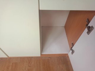 Mueble de baño lavabo cerámica y madera
