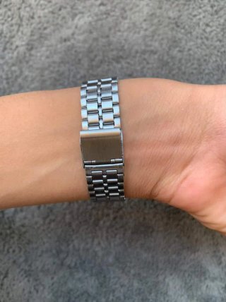 Orologio vintage unisex argentato nuovo senza uso