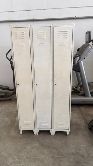 Armario Metálico Beige 3 Puertas