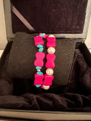 Pulseras piedras naturales y perlas