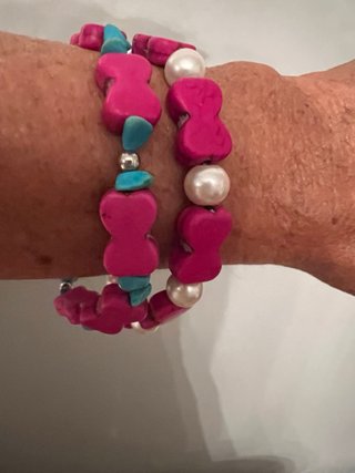 Pulseras piedras naturales y perlas