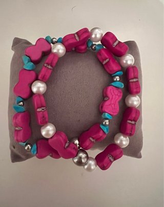 Pulseras piedras naturales y perlas