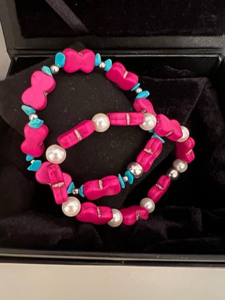 Pulseras piedras naturales y perlas