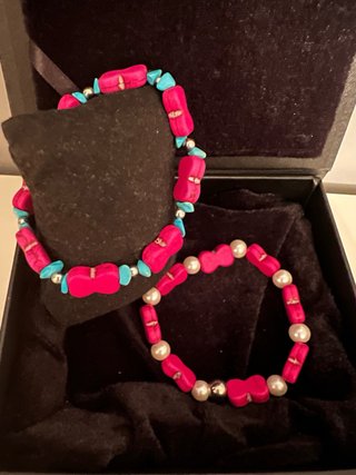 Pulseras piedras naturales y perlas