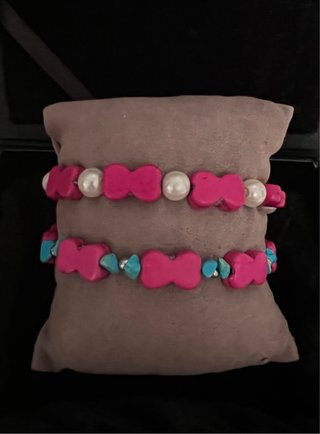 Pulseras piedras naturales y perlas