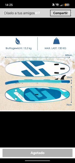 Tabla Paddle Surf Usada un par de veces