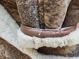 Giubbotto Shearling Beige/Marrone