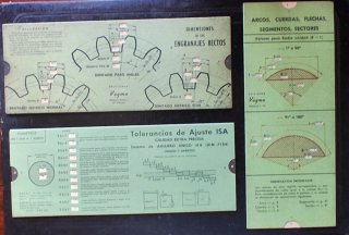 20 Reglillas Cálculo Técnico Vagma Antiguas