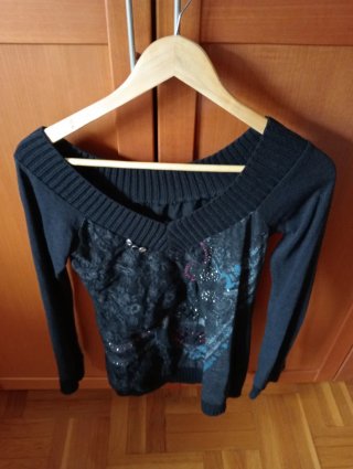 Camiseta manga larga estampada