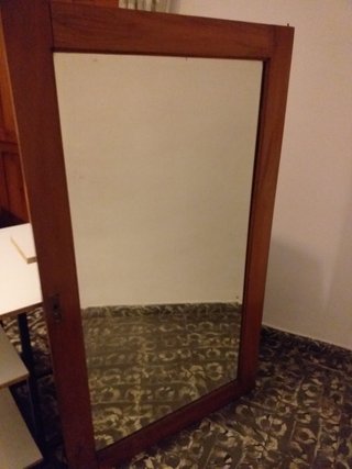 Espejo Antiguo Madera Maciza 65x125cm