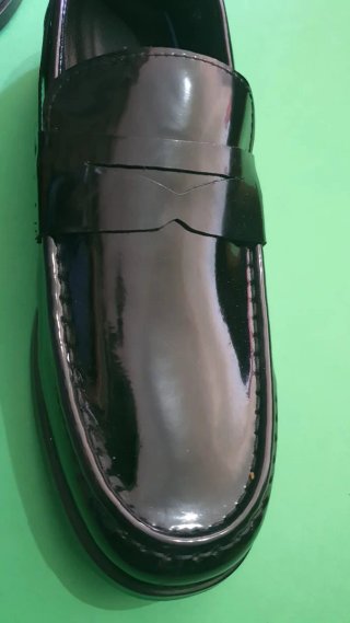 Mocasines charol Forma negros